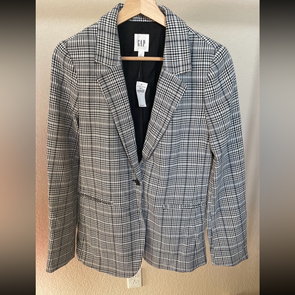 Gap Houndstooth Print Blazer